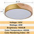 Simple Gold and Wood LED Flush Mount Ceiling Light